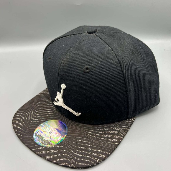 Air Jordan Hat Men Black Embroidered Logo‎ Jumpman Snap Back Cap - Picture 3 of 8